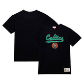 Mitchell & Ness - Boston Celtics Hardwood Classics Felt Applique Slub T-Shirt - Black