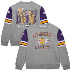 Mitchell & Ness - Los Angeles Lakers Hardwood Classics All Over 4.0 Pullover Sweatshirt - Heather Gray