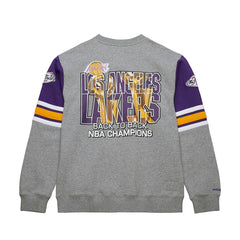 Mitchell & Ness - Los Angeles Lakers Hardwood Classics All Over 4.0 Pullover Sweatshirt - Heather Gray