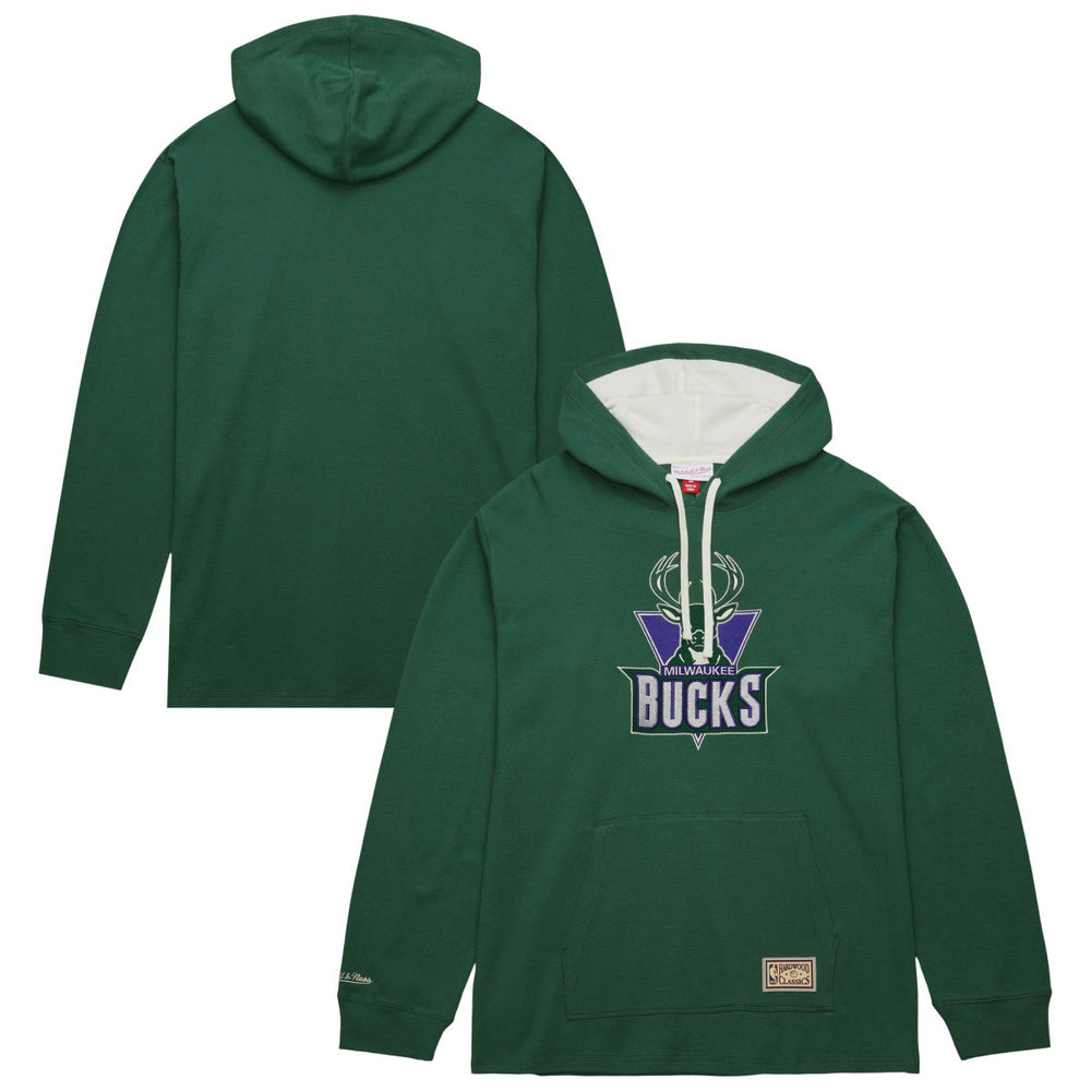 Mitchell & Ness - Milwaukee Bucks Hardwood Classics Lightweight Thermal Pullover Hoodie - Green