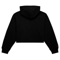 Mitchell & Ness - Golden State Warriors Women's Hardwood Classics Cropped Pullover Hoodie - Black