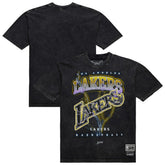 Mitchell & Ness - Los Angeles Lakers Unisex Hardwood Classics Vintage Voltage Premium Heavyweight T-Shirt - Black