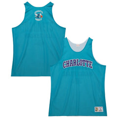 Mitchell & Ness - Charlotte Hornets Hardwood Classics Reversible Mesh Practice Jersey - Teal/White