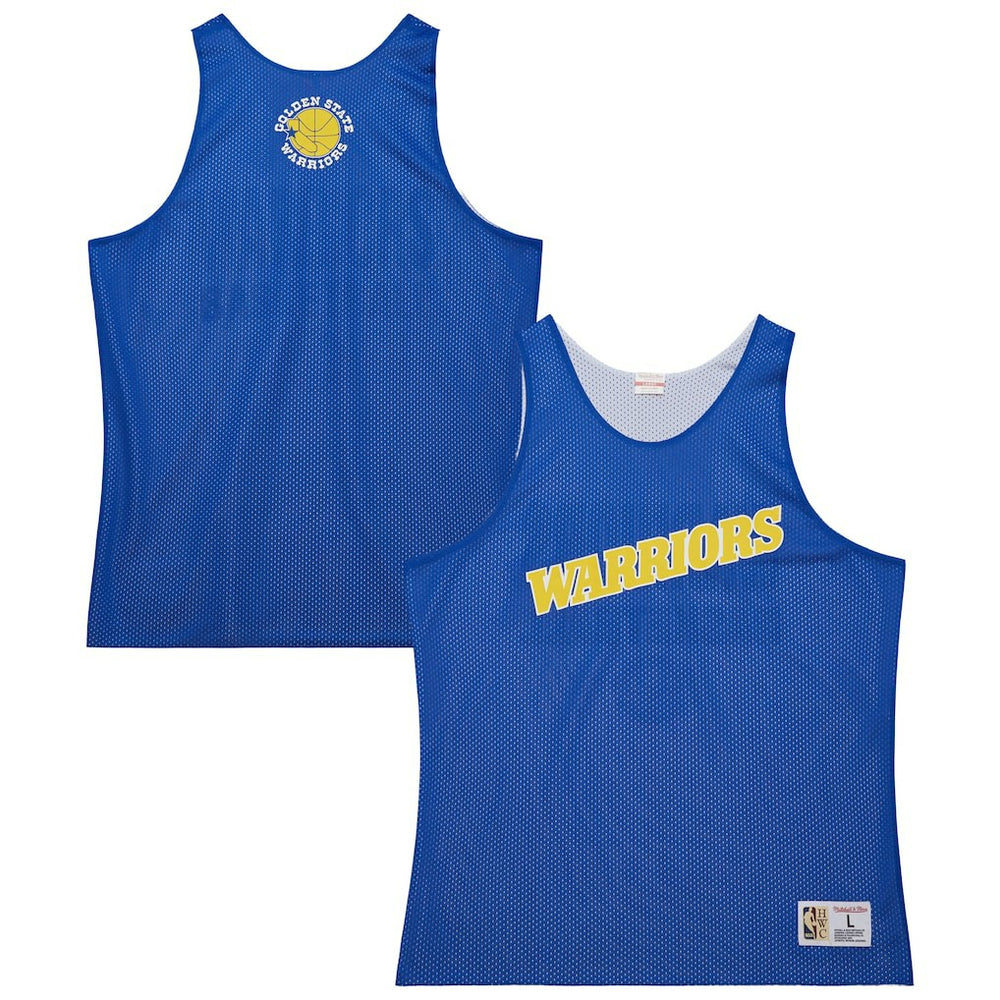 Mitchell & Ness - Golden State Warriors Hardwood Classics Reversible Mesh Practice Jersey - Royal/White