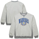 Mitchell & Ness - Golden State Warriors Vintage Logo Pullover Sweatshirt - Heather Gray