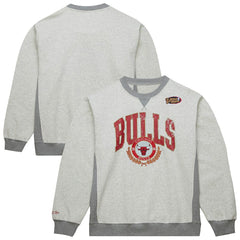 Mitchell & Ness - Chicago Bulls Vintage Logo Pullover Sweatshirt - Heather Gray