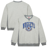 Mitchell & Ness - Denver Nuggets Vintage Logo Pullover Sweatshirt - Heather Gray