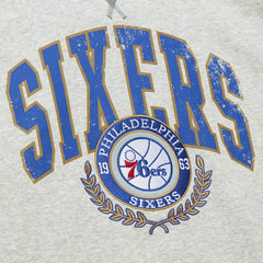 Mitchell & Ness - Philadelphia 76ers Vintage Logo Pullover Sweatshirt - Heather Gray