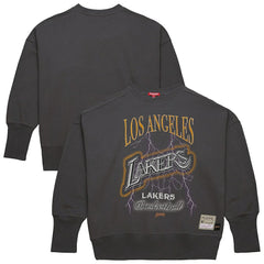 Mitchell & Ness - Los Angeles Lakers Women's Hardwood Classics Lightweight Pullover Sweatshirt - Charcoal