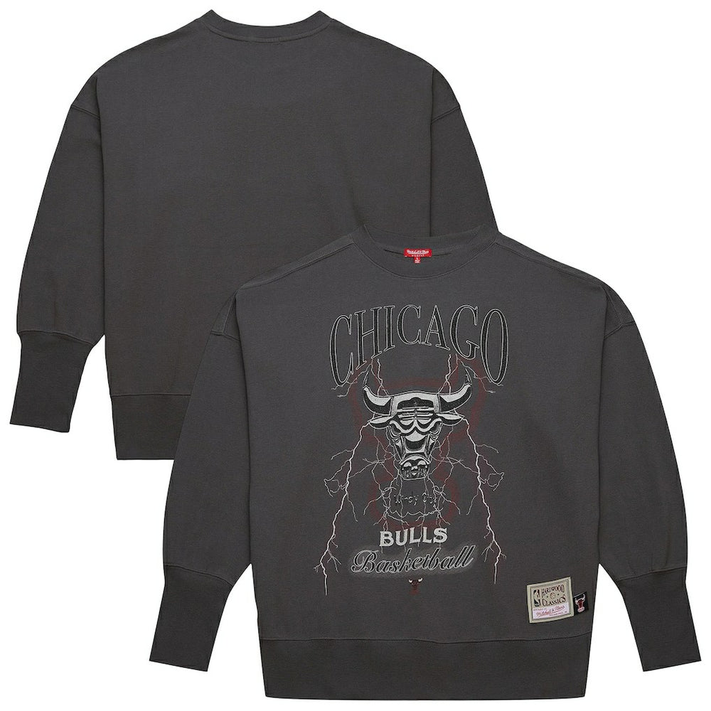 Mitchell & Ness - Chicago Bulls Women's Hardwood Classics Lightweight Pullover Sweatshirt - Charcoal