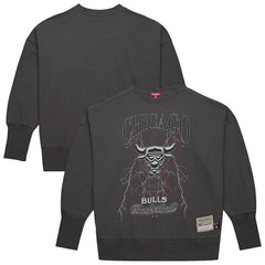 Mitchell & Ness - Chicago Bulls Women's Hardwood Classics Lightweight Pullover Sweatshirt - Charcoal