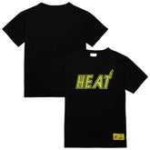 Mitchell & Ness - Miami Heat Hardwood Classics Neon Nights Premium T-Shirt - Black