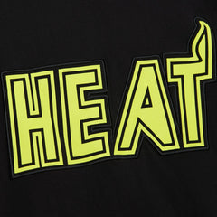 Mitchell & Ness - Miami Heat Hardwood Classics Neon Nights Premium T-Shirt - Black