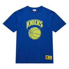 Mitchell & Ness - New York Knicks Hardwood Classics Neon Nights Premium T-Shirt - Blue