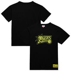 Mitchell & Ness - Philadelphia 76ers Hardwood Classics Neon Nights Premium T-Shirt - Black