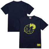 Mitchell & Ness - Dallas Mavericks Hardwood Classics Neon Nights Premium T-Shirt - Navy