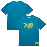 Mitchell & Ness - Charlotte Hornets Hardwood Classics Neon Nights Premium T-Shirt - Teal