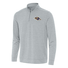 Baltimore Ravens Antigua Bright Quarter-Zip Top Heather Gray - NFL