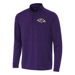 Baltimore Ravens Antigua Bright Quarter-Zip Top Heather Purple - NFL