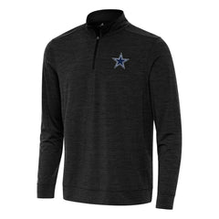 Dallas Cowboys Antigua Bright Quarter-Zip Top Heather Black - NFL