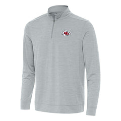 Kansas City Chiefs Antigua Bright Quarter-Zip Top Heather Gray - NFL
