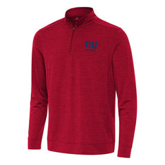 New York Giants Antigua Bright Quarter-Zip Top Heather Red - NFL