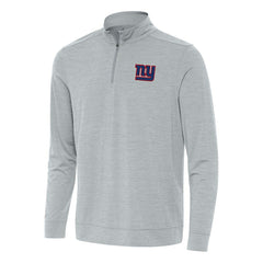 New York Giants Antigua Bright Quarter-Zip Top Heather Gray - NFL