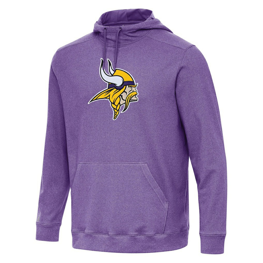 Minnesota Vikings Antigua Cloud Pullover Hoodie Heather Purple - NFL