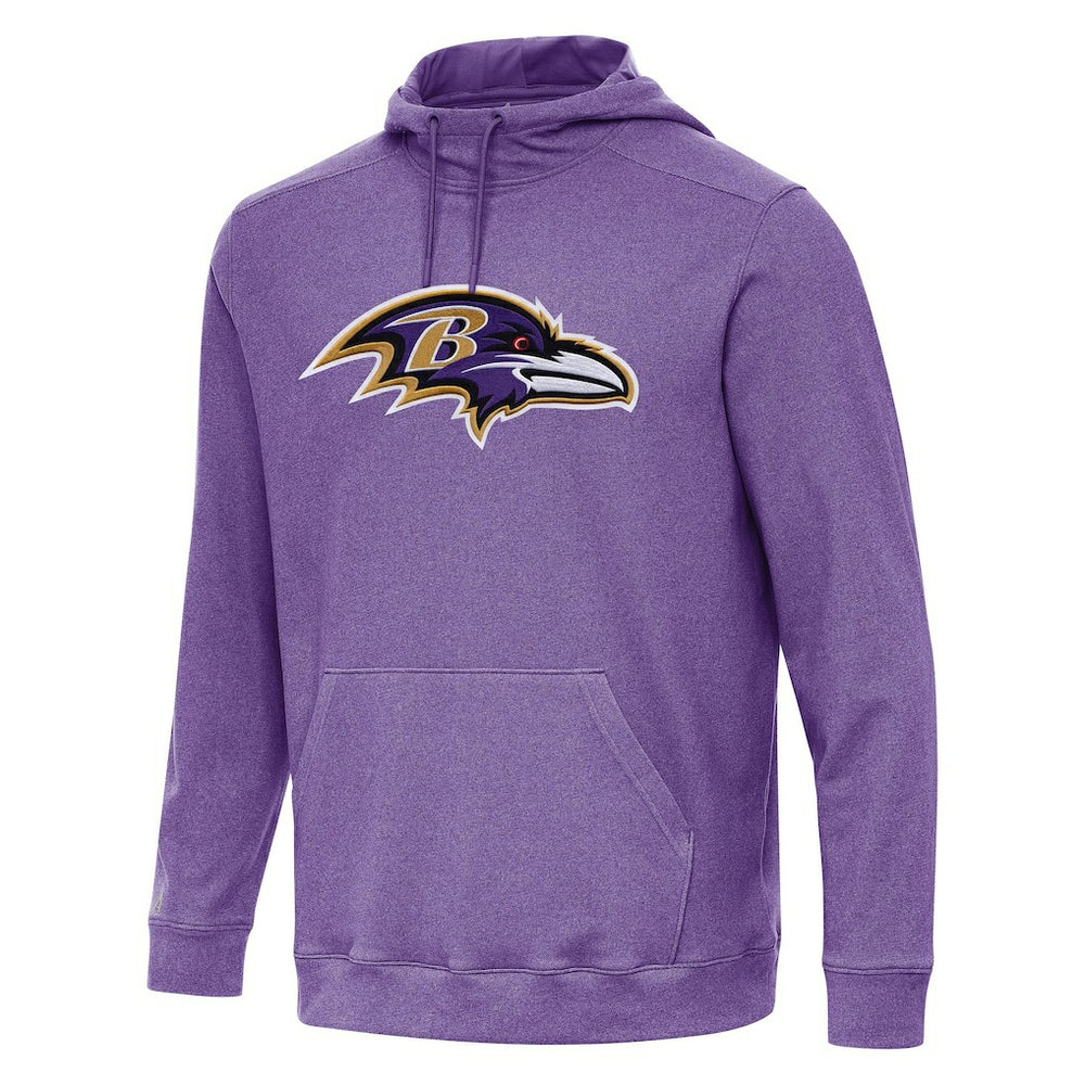 Baltimore Ravens Antigua Cloud Pullover Hoodie Heather Purple - NFL