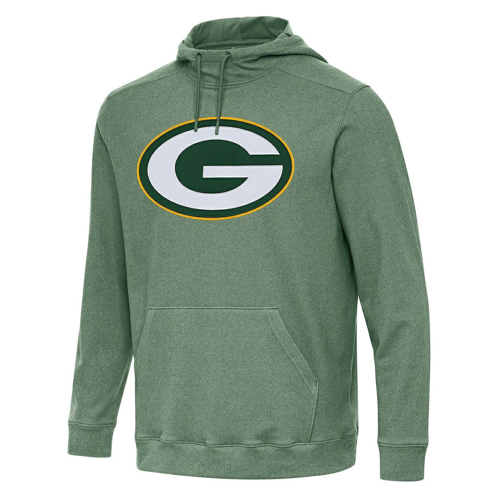 Green Bay Packers Antigua Cloud Pullover Hoodie Heather Green - NFL