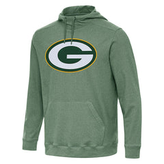 Green Bay Packers Antigua Cloud Pullover Hoodie Heather Green - NFL