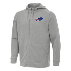 Buffalo Bills Antigua Effortless Full-Zip Hoodie Heather Gray - NFL