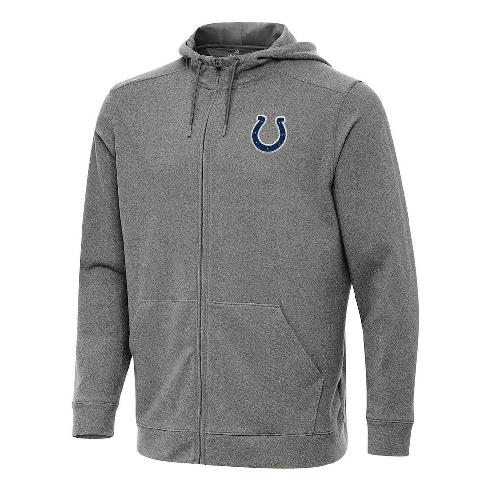 Indianapolis Colts Antigua Effortless Full-Zip Hoodie Heather Black - NFL