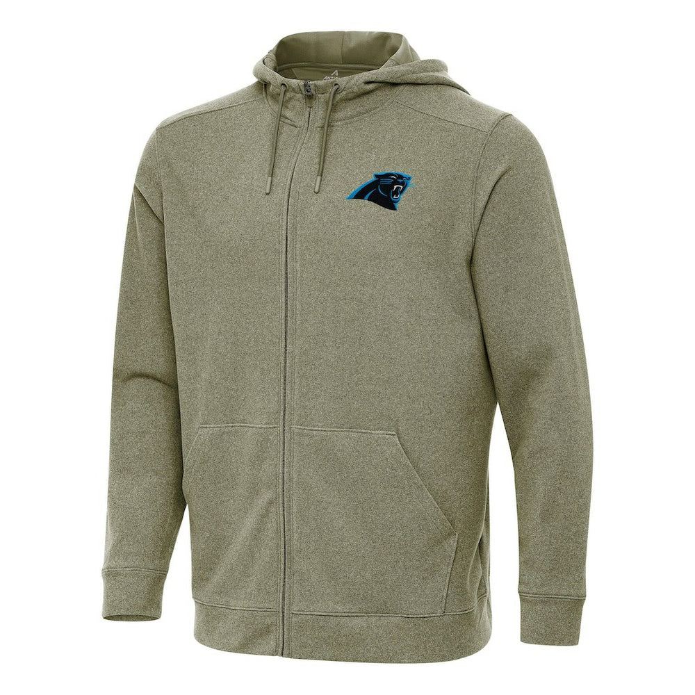 Carolina Panthers Antigua Effortless Full-Zip Hoodie Olive - NFL