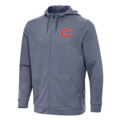 Chicago Bears Antigua Effortless Full-Zip Hoodie Heather Navy - NFL