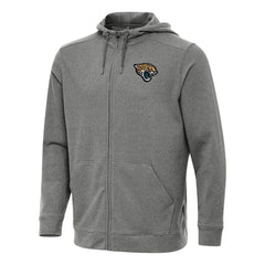 Jacksonville Jaguars Antigua Effortless Full-Zip Hoodie Heather Black - NFL