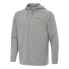 Los Angeles Chargers Antigua Effortless Full-Zip Hoodie Heather Gray - NFL