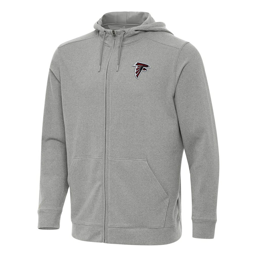 Atlanta Falcons Antigua Effortless Full-Zip Hoodie Heather Gray - NFL