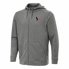 Houston Texans Antigua Effortless Full-Zip Hoodie Heather Black - NFL