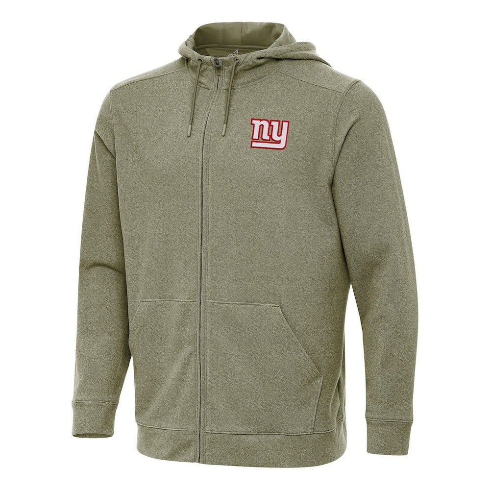 New York Giants Antigua Effortless Full-Zip Hoodie Olive - NFL