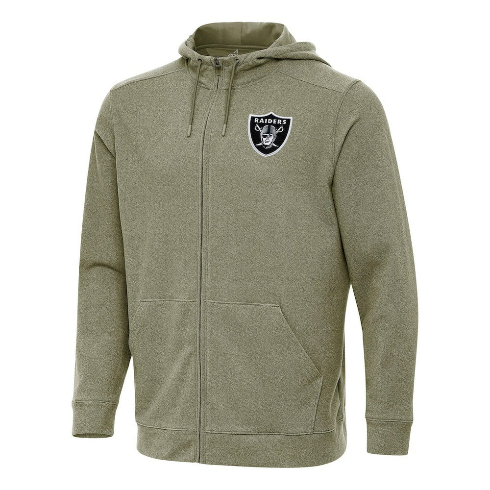 Las Vegas Raiders Antigua Effortless Full-Zip Hoodie Olive - NFL