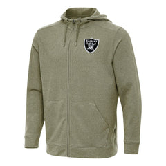 Las Vegas Raiders Antigua Effortless Full-Zip Hoodie Olive - NFL