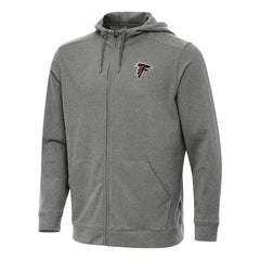 Atlanta Falcons Antigua Effortless Full-Zip Hoodie Heather Black - NFL
