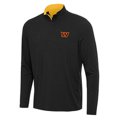 Washington Commanders Antigua Content Quarter-Zip Pullover Top Black/Gold - NFL