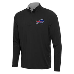 Buffalo Bills Antigua Content Quarter-Zip Pullover Top Black/Gray - NFL