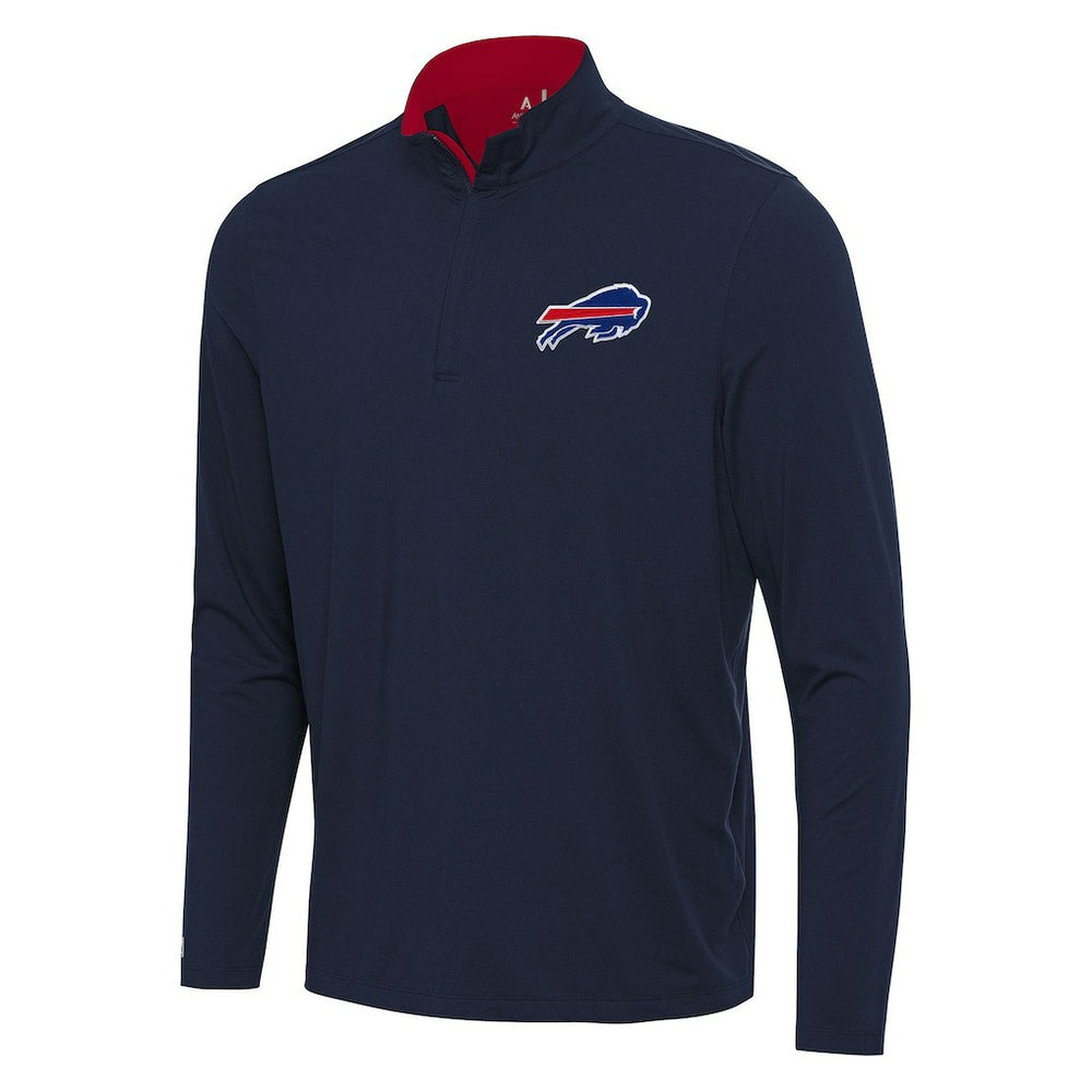 Buffalo Bills Antigua Content Quarter-Zip Pullover Top Navy/Red - NFL