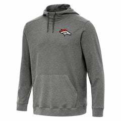 Denver Broncos Antigua Cloud Pullover Hoodie Heather Black - NFL