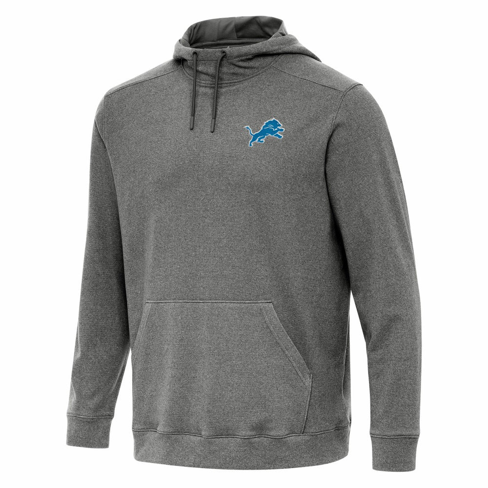 Detroit Lions Antigua Cloud Pullover Hoodie Heather Black - NFL