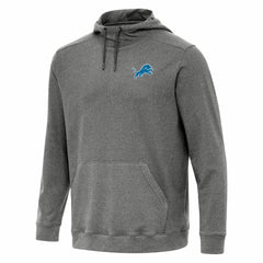Detroit Lions Antigua Cloud Pullover Hoodie Heather Black - NFL