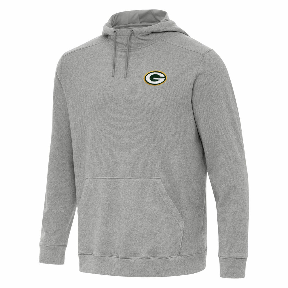 Green Bay Packers Antigua Cloud Pullover Hoodie Heather Gray - NFL